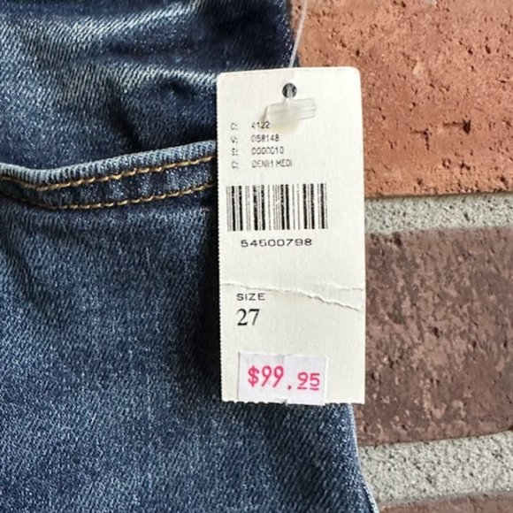 Anthro Pilcro Embroidered Slim Straight Ankle Jeans Size 27 - Picture 3 of 7